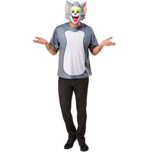 Men's Tom and Jerry Ben Cooper Tom T-Shirt and Half Mask