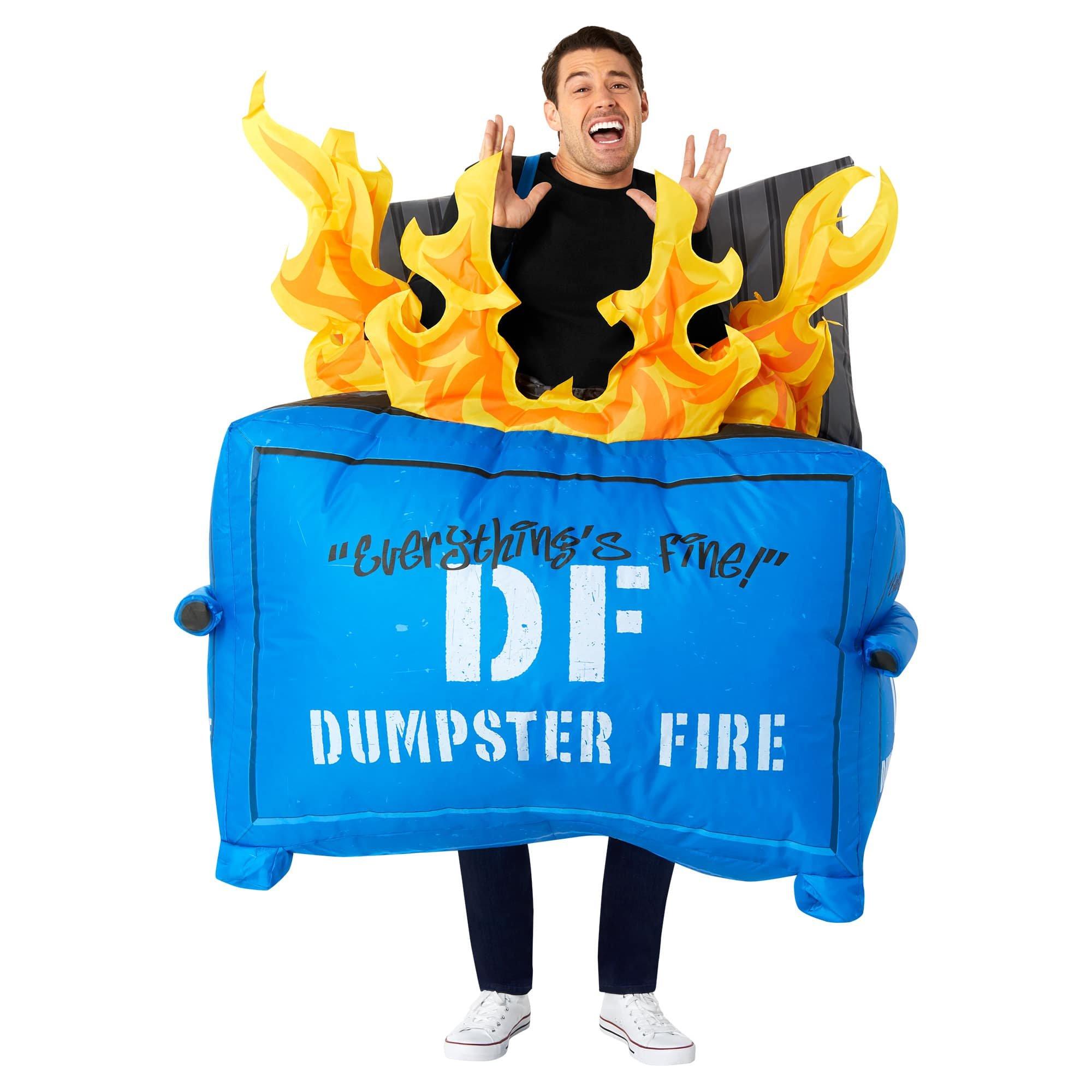 Adult Dumpster Fire Inflatable Costume - Image 2