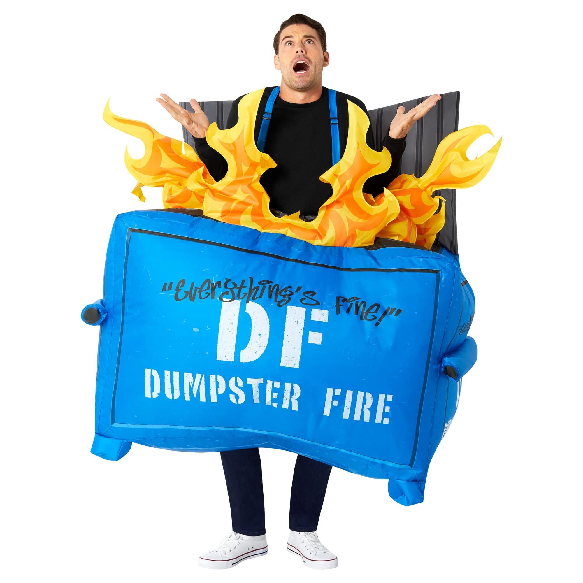 Adult Dumpster Fire Inflatable Costume - Image 3