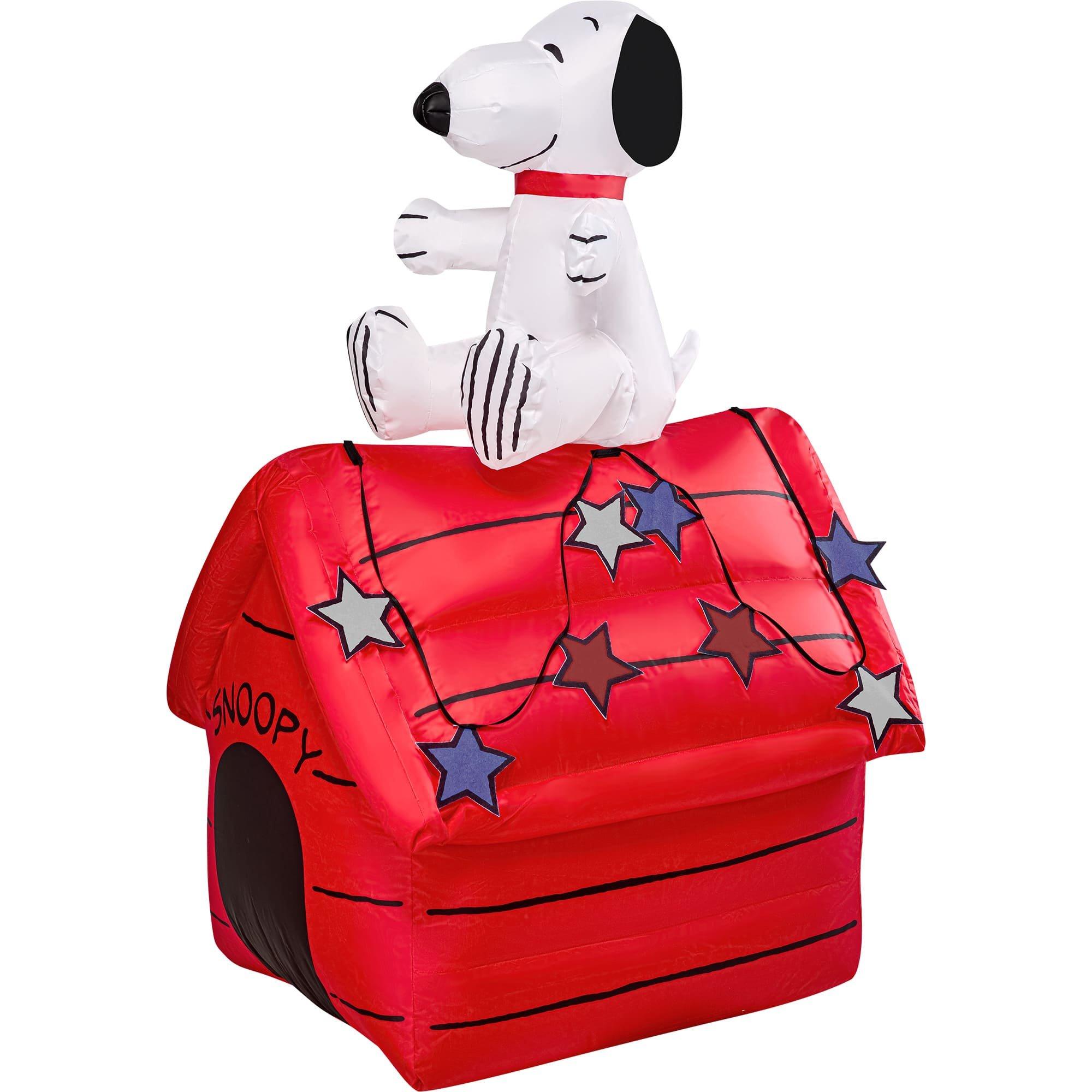 3.5 Foot Peanuts Classic Snoopy Holiday Interchangeable Inflatable Lawn Decoration - Image 6