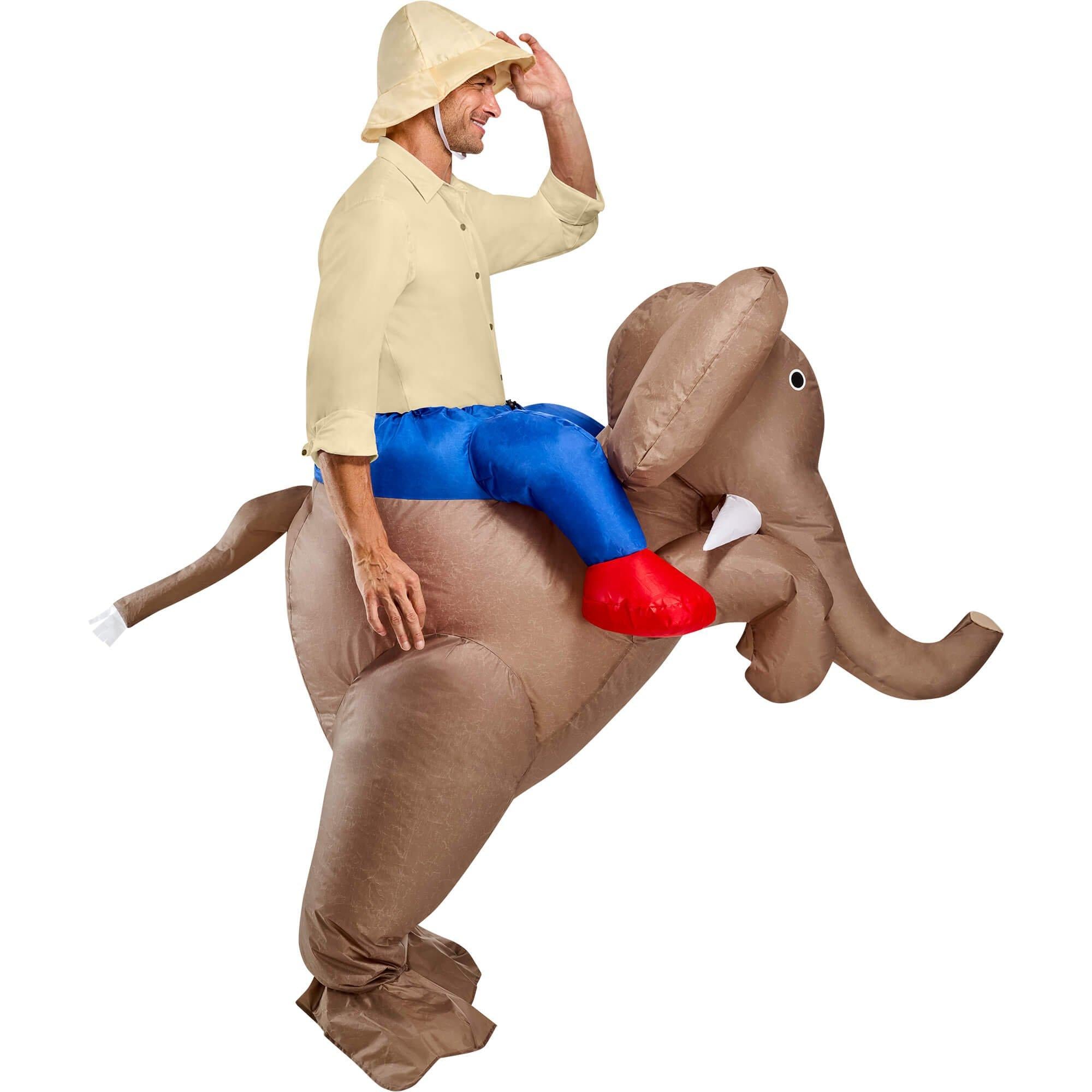 Adult Ride In Elephant Inflatable Costume - Image 3
