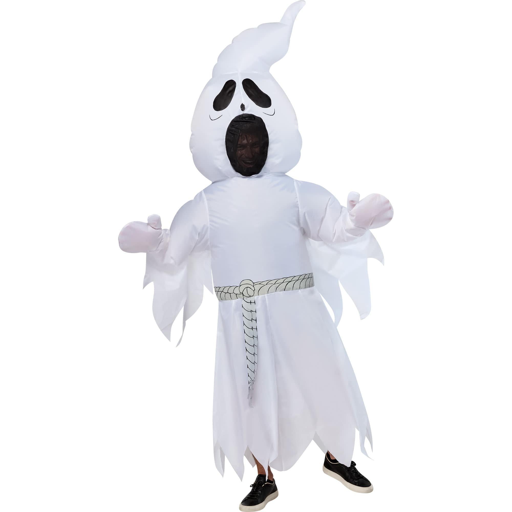 Adult White Ghost Reaper Inflatable Costume - Image 5