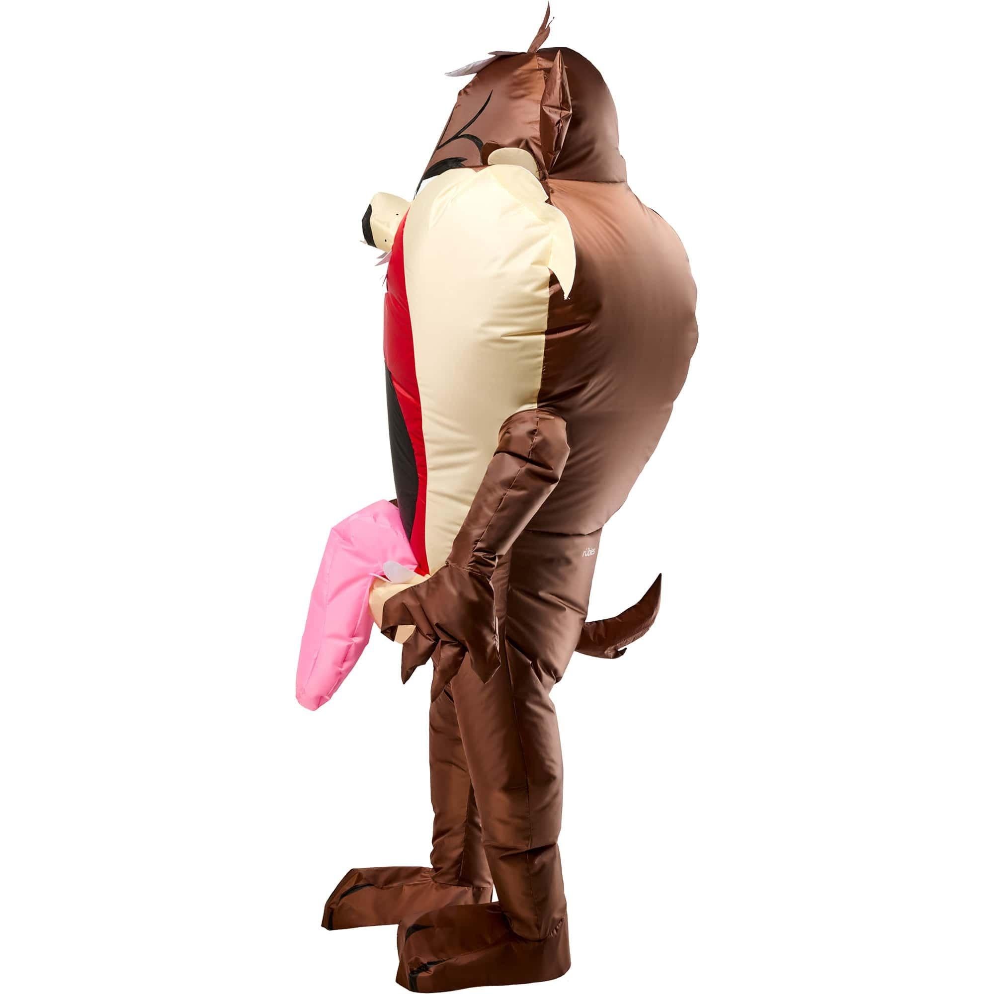 Adult Looney Tunes Tazmanian Devil Inflatable Costume - Image 2