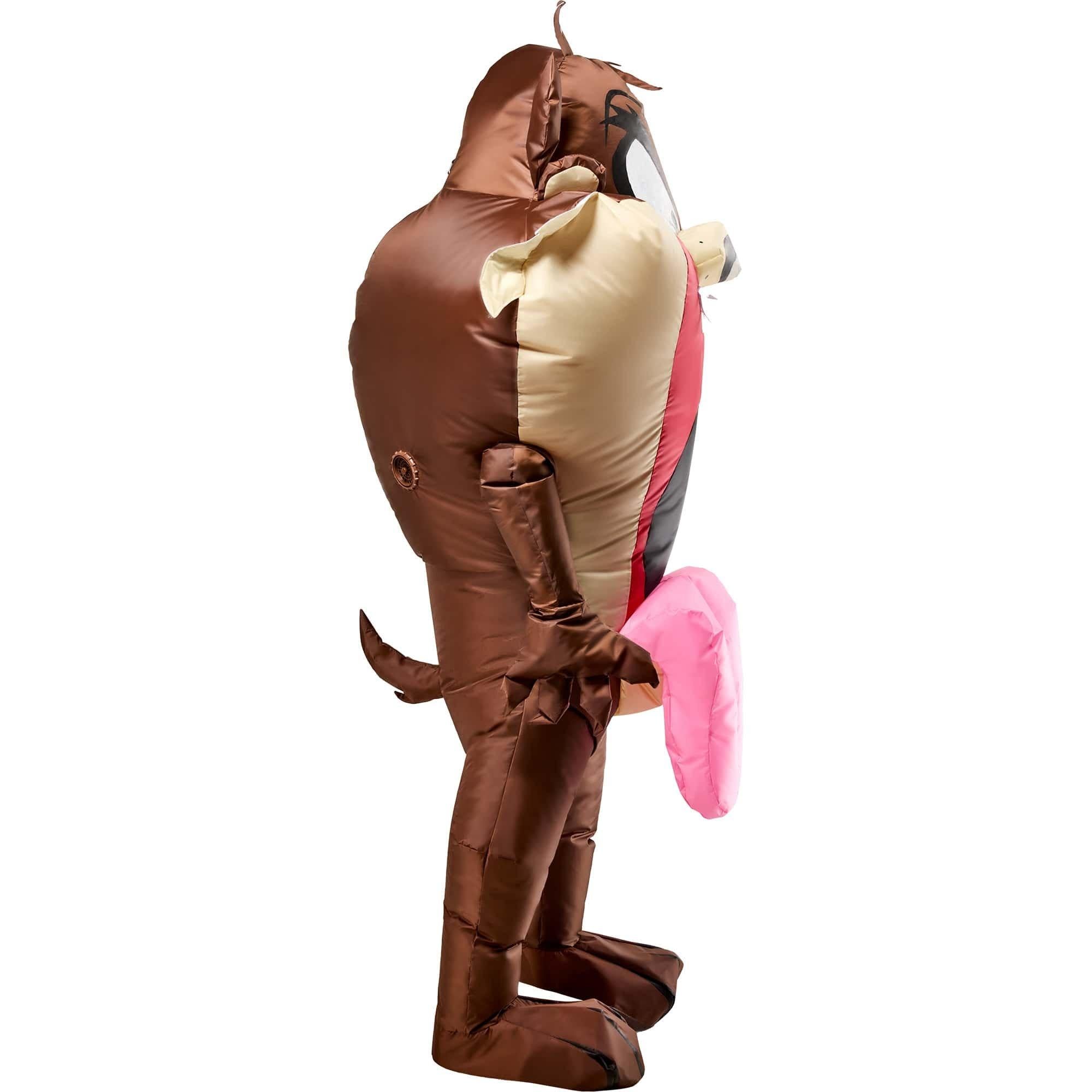 Adult Looney Tunes Tazmanian Devil Inflatable Costume - Image 3