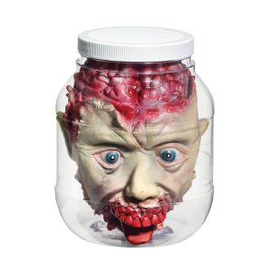 8-inch Bloody Severed Head in Clear Jar