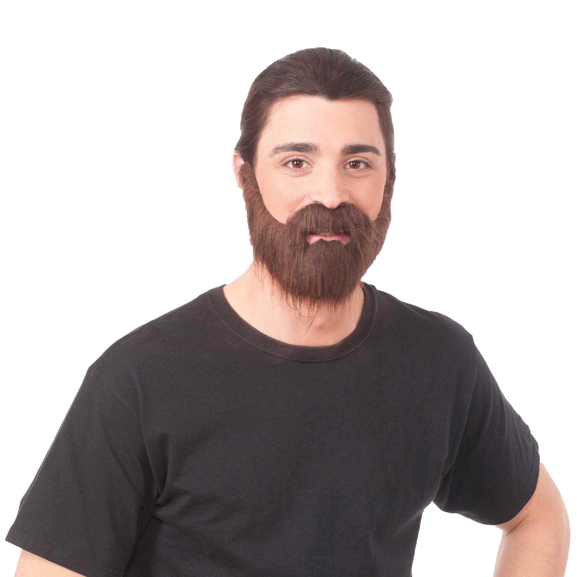 Adult Beard and Mustache Set. Brown