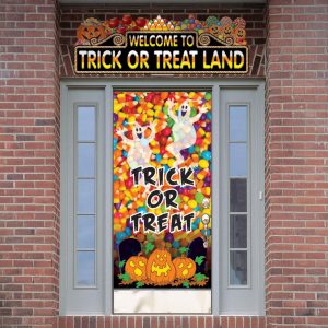 3 Foot Welcome To Trick or Treat Land Door Topper Decoration