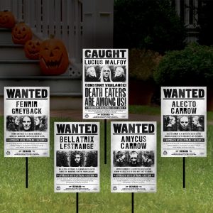 17-inch Harry Potter Death Eater Wanted Signs Lawn Decoration. 5ct