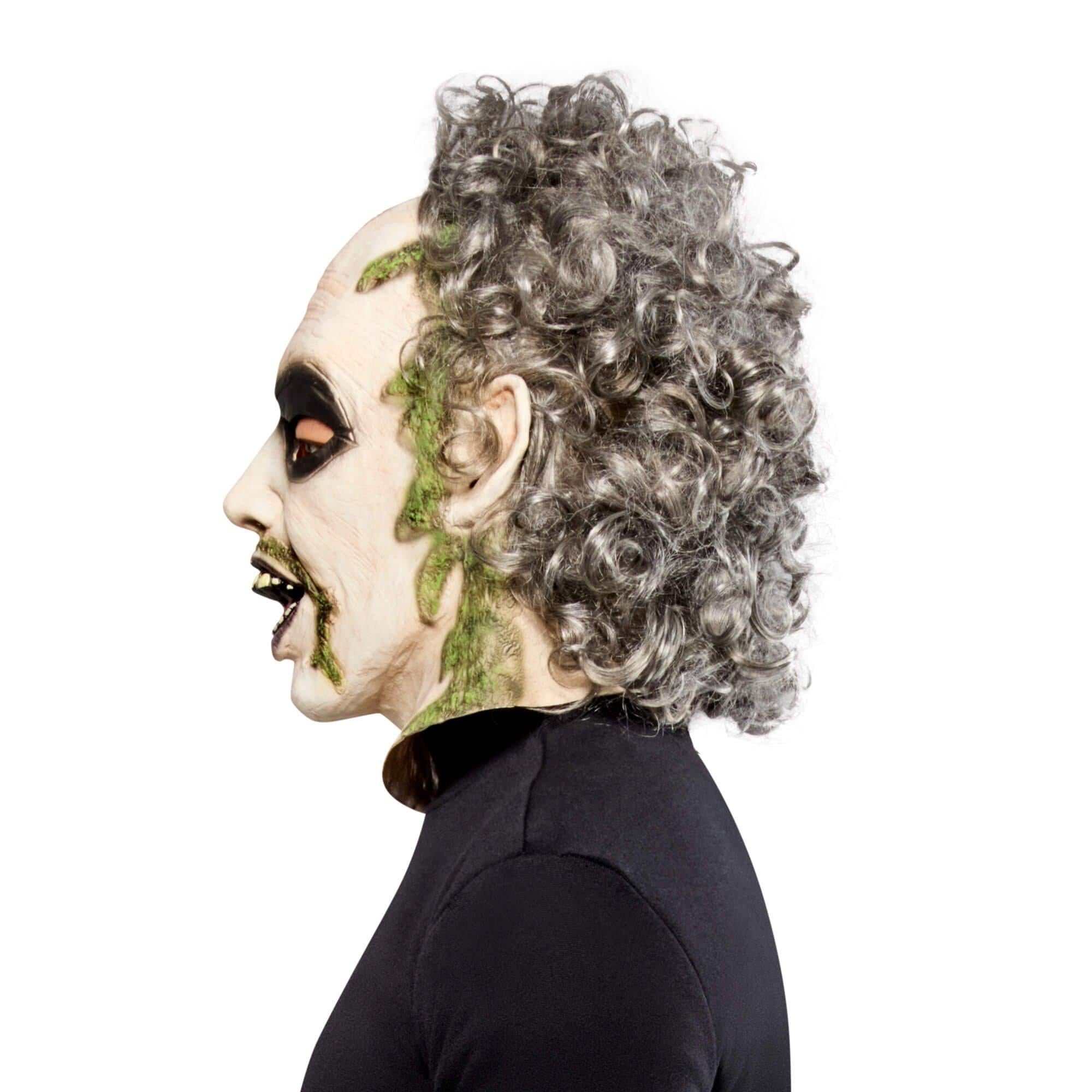 Adult Beetlejuice Overhead Latex Mask with Hair - Image 3