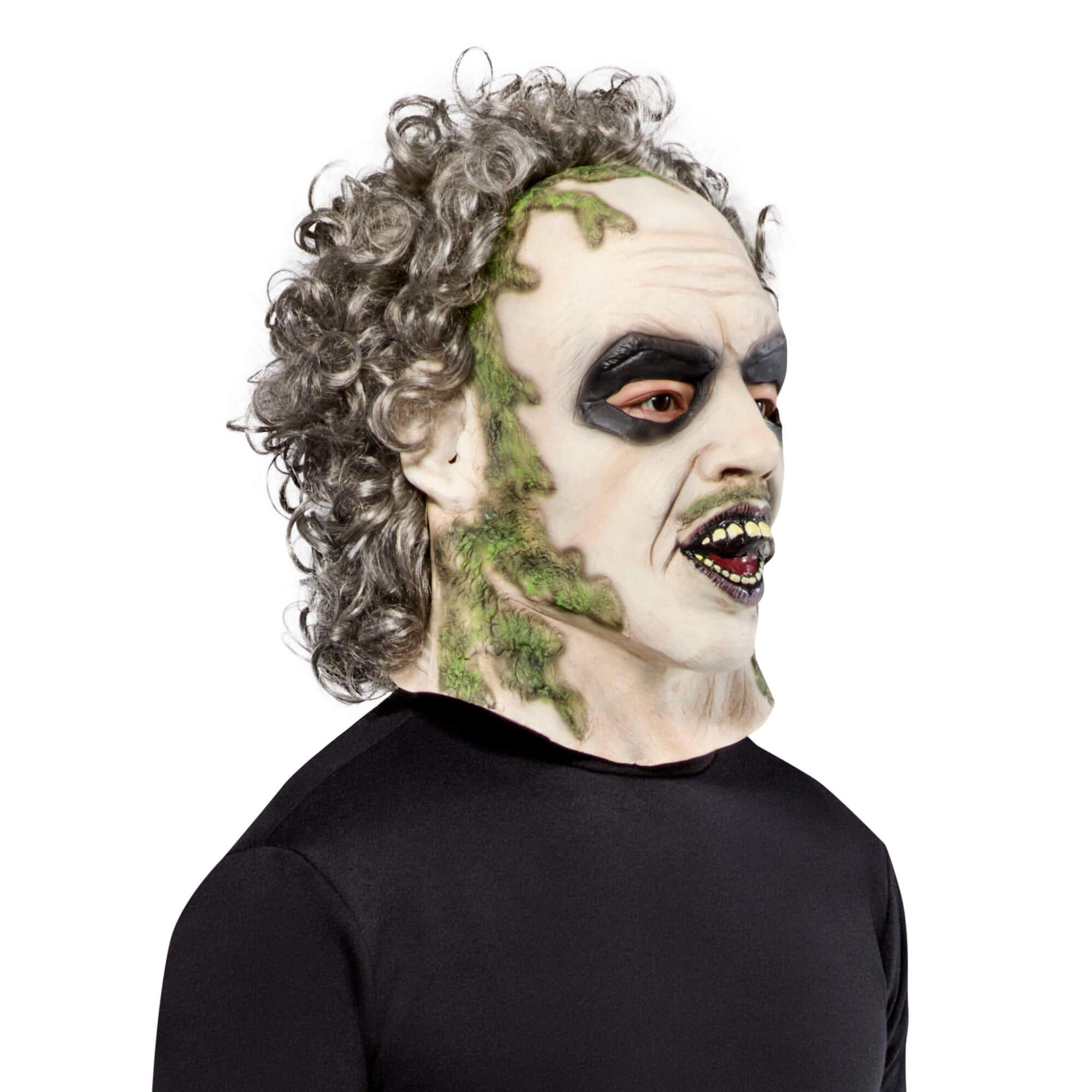 Adult Beetlejuice Overhead Latex Mask with Hair - Image 6