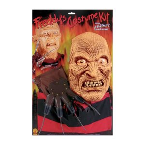 Men's A Nightmare on Elm Street Freddy Krueger Shirt. Mask and Glove Set