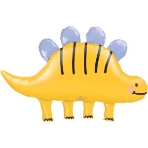 39in Yellow Dino Foil Balloon