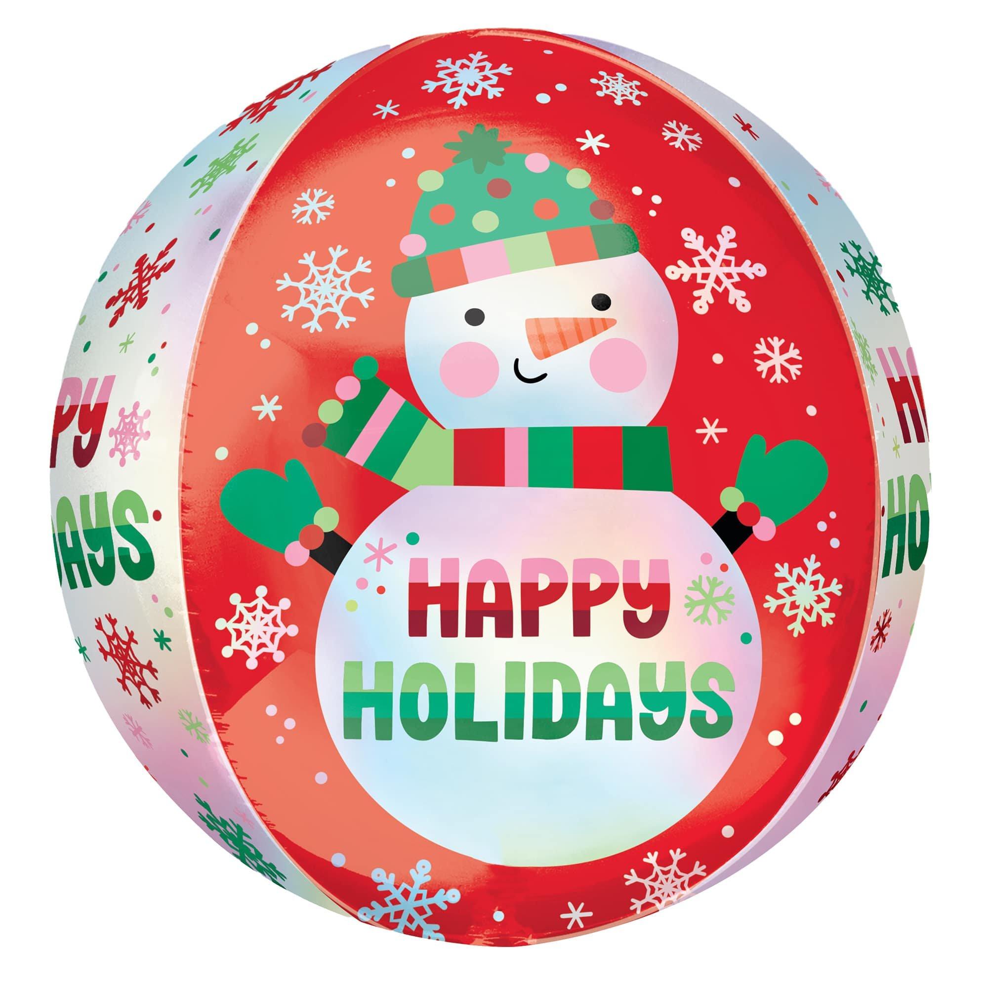 Shimmering Snowman Orbz® Foil Balloon. 15in - Image 2