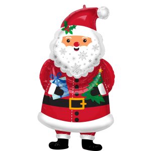 Snowy Santa Foil Balloon. 34in
