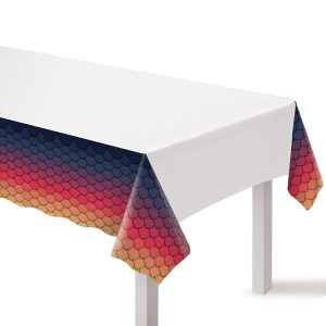 Dragon Party Plastic Table Cover. 54in x 96in