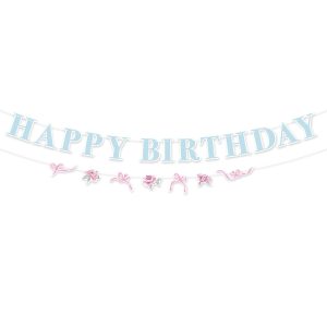 Ribbon and Rose Banner. 2pc