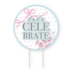 Ribbon and Rose Cake Topper