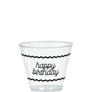 Birthday Chic Plastic Cups. 9oz. 16ct