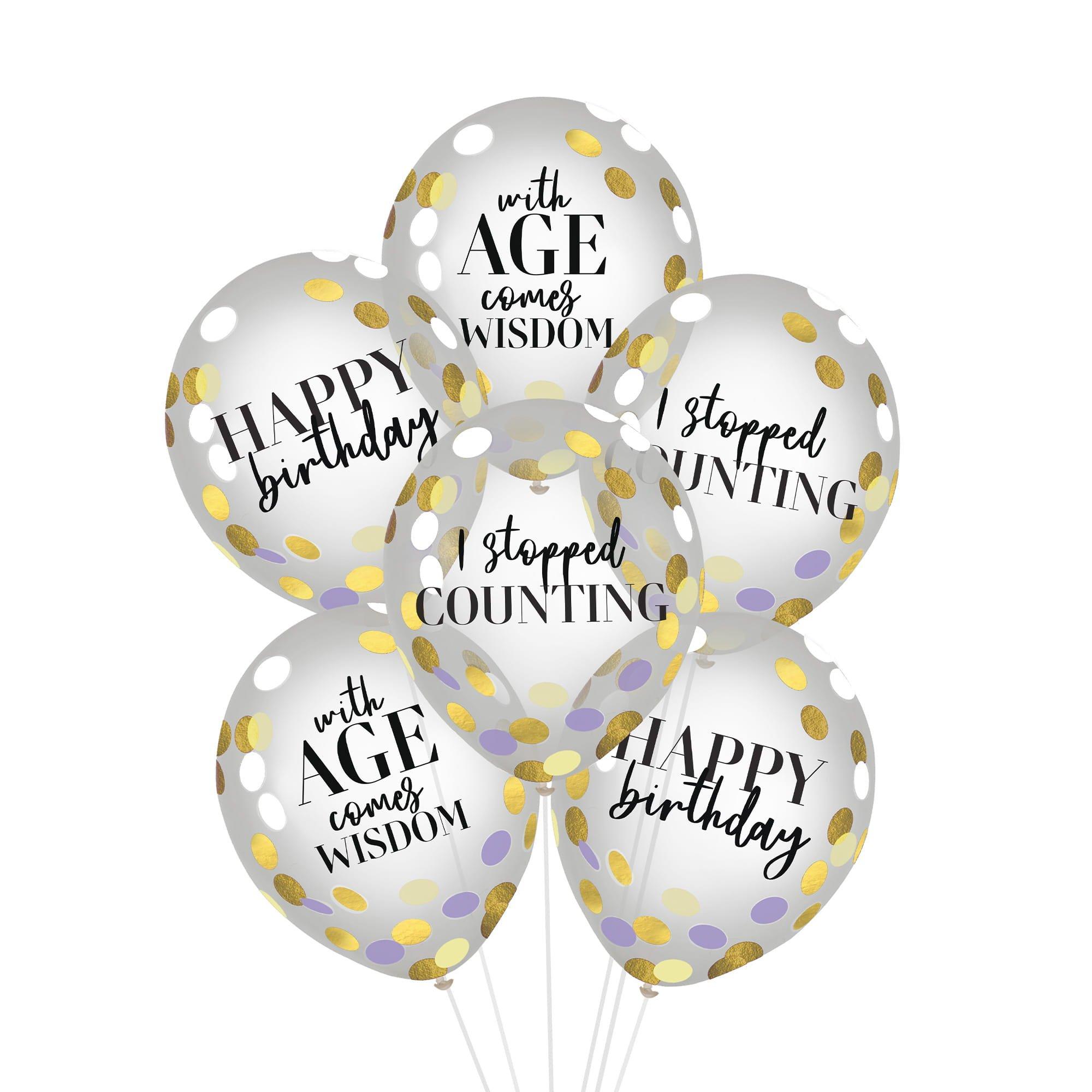 Party Of The Ages Latex Balloons. 6ct