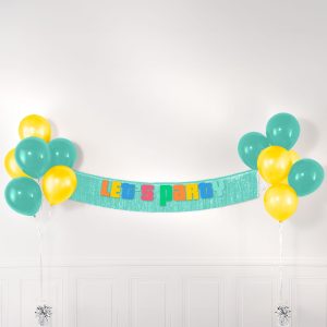 Colorful Collage Latex Balloons. 13ct