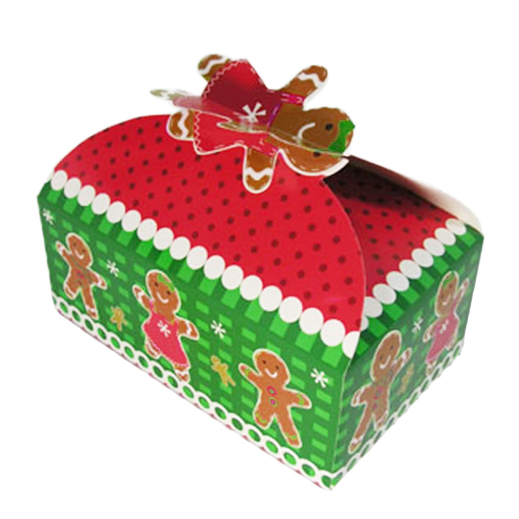 Gingerbread Christmas Bakery Box – Holiday Treat Box for Cookies & Cupcakes