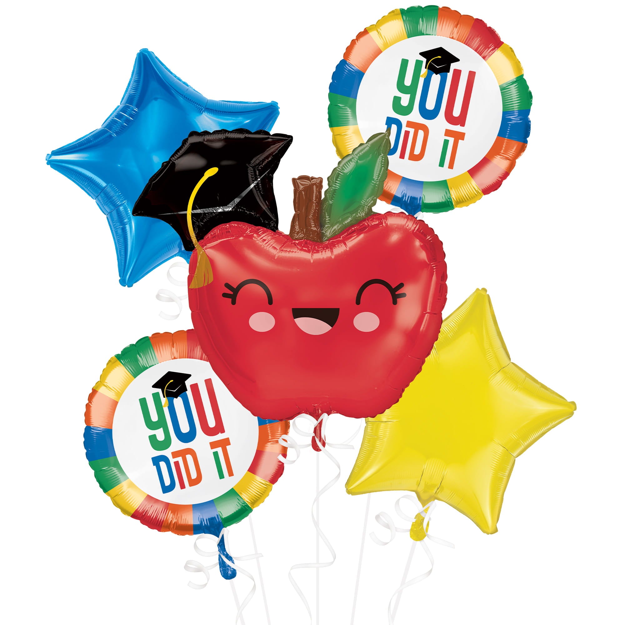 You Did It! Grad Foil Balloon Bouquet. 5pc