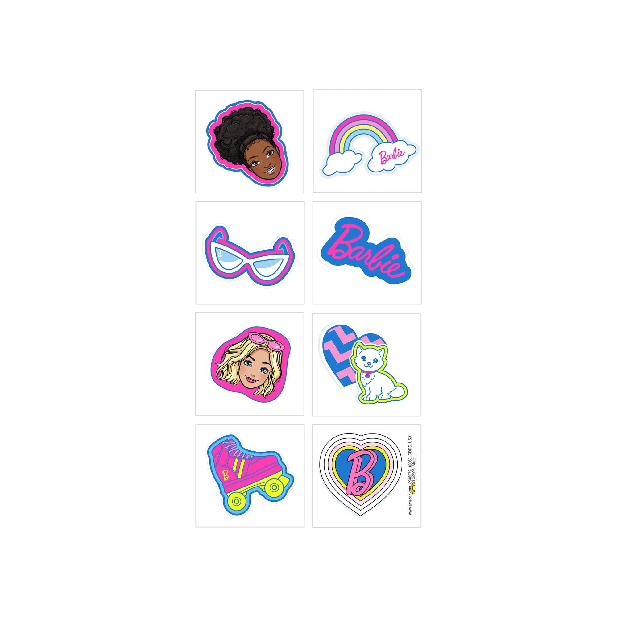 Barbie Party Tattoos. 8ct
