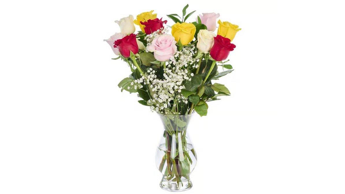 Magical Mixed Roses Flower Bouquet (12 ct) - Image 2