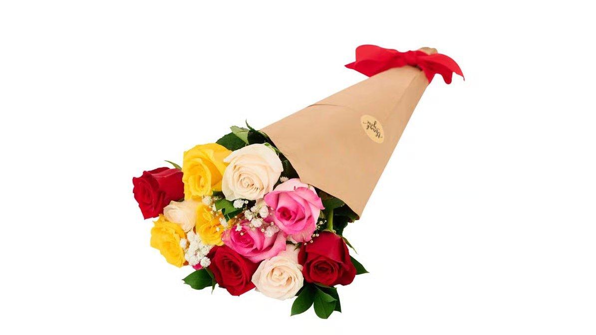Magical Mixed Roses Flower Bouquet (12 ct) - Image 3