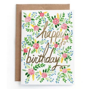Minted Floral Birthday Card
