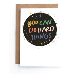 Minted Do Hard Things Thinking of You Card