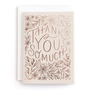 Minted Florals Thank You Card