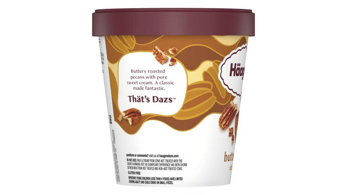 Haagen-Dazs Ice Cream Butter Pecan (14 oz) - Image 6