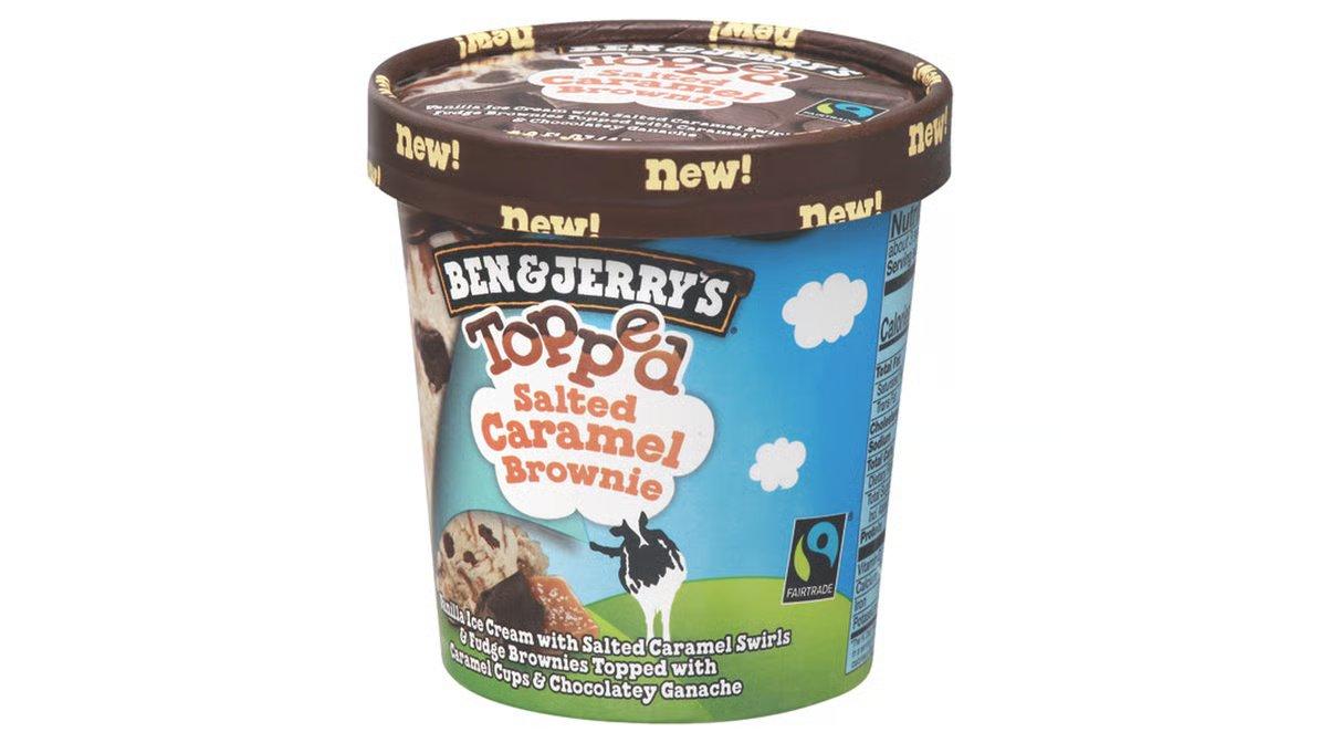Ben & Jerry's Topped Ice Cream Salted Caramel Brownie (15.2 oz) - Image 4