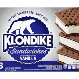 Klondike Ice Cream Sandwich Classic Vanilla (4.23 oz x 6 ct)