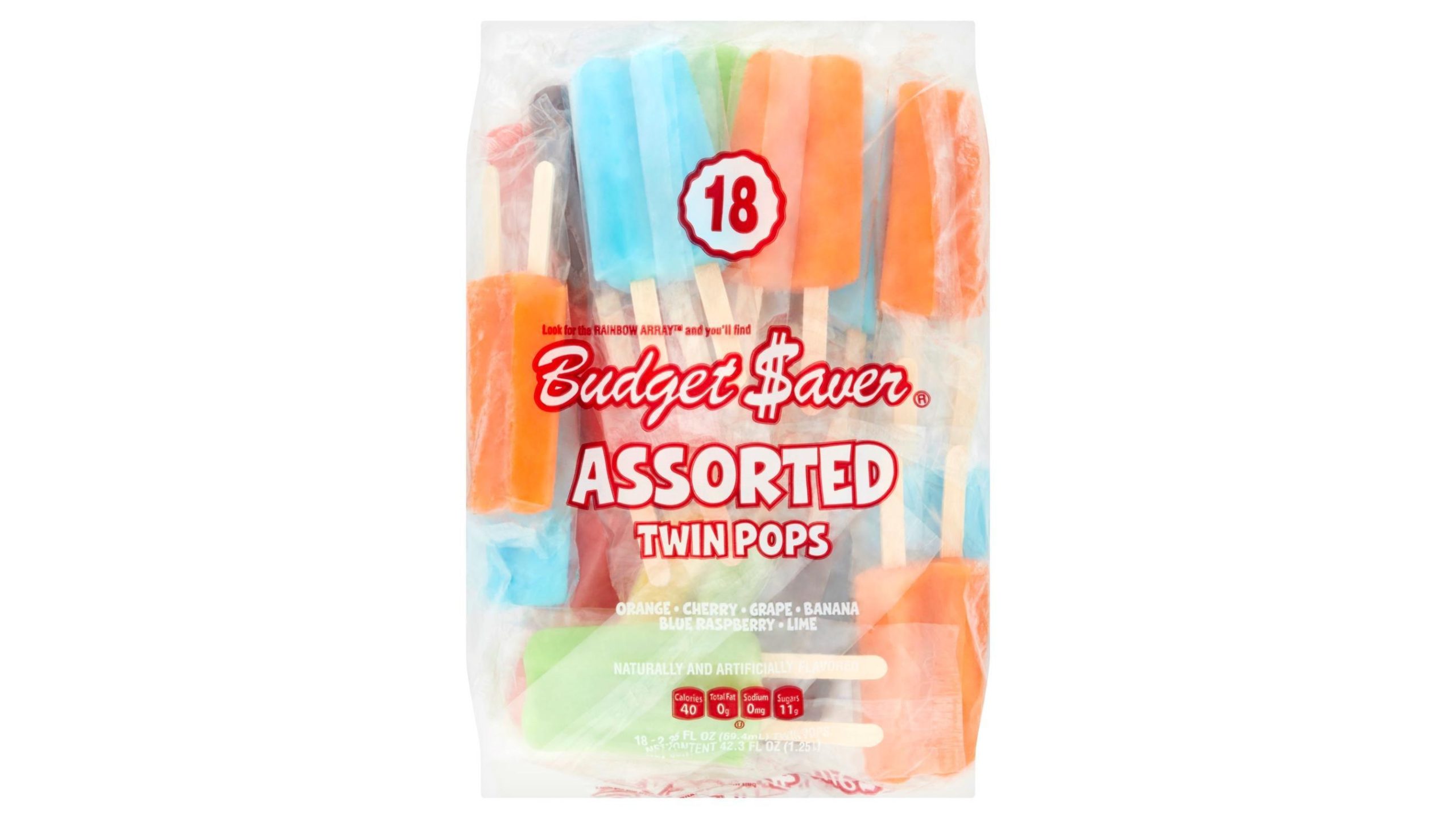 Budget Saver Assorted Flavors Twin Pops (42.3 oz)