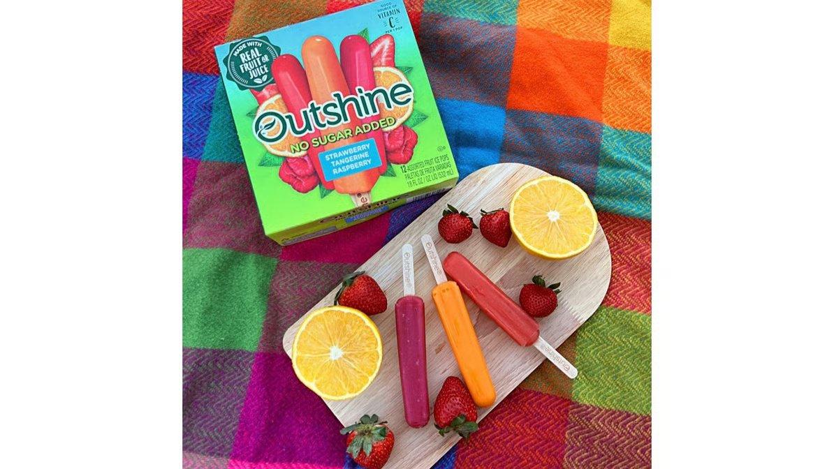 Outshine No Sugar Added Fruit Bars Strawberry Tangerine Raspberry (12 ct) - Image 2