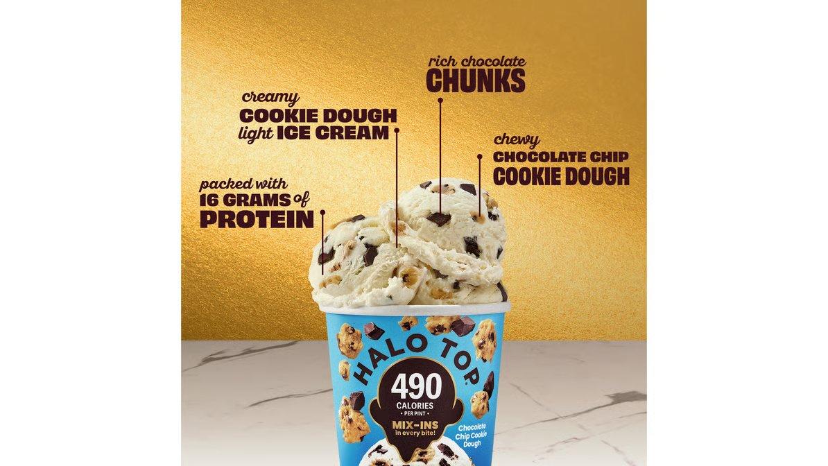 Halo Top Light Chocolate Cookie Dough Ice Cream (1 pt) - Image 4