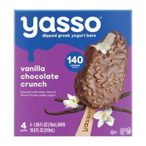 Yasso Dipped Greek Yogurt Bars Vanilla Chocolate Crunch (2.65 oz x 4 ct)