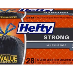 Hefty Strong 30 gal Large Drawstring Trash Bag (28 ct)