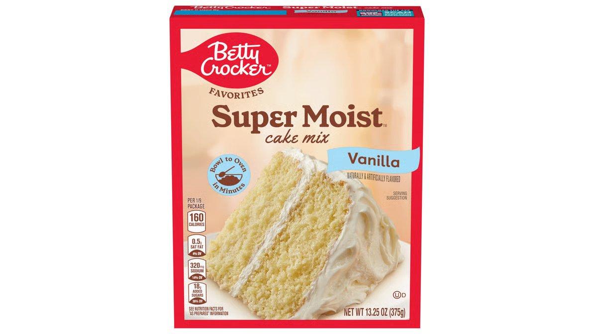 Betty Crocker Super Moist Vanilla Cake Mix (13.25 oz) - Image 4