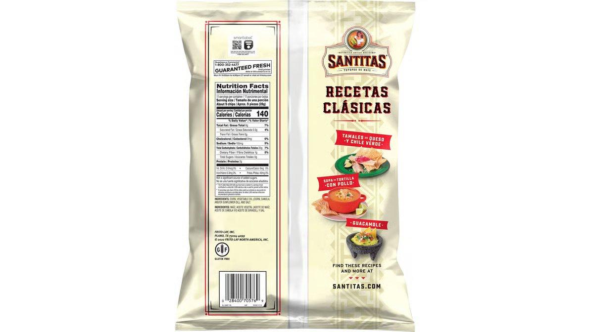 Santitas Tortilla Chips White Corn (11 oz) - Image 4