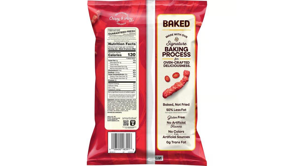 Cheetos Baked Flamin' Hot Cheese Flavored Snacks (7.62 oz) - Image 4