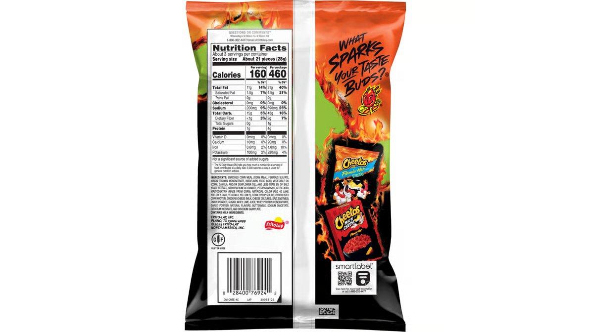 Cheetos Flamin' Hot Crunchy Limon Cheese Flavored Snacks (2.87 oz) - Image 2