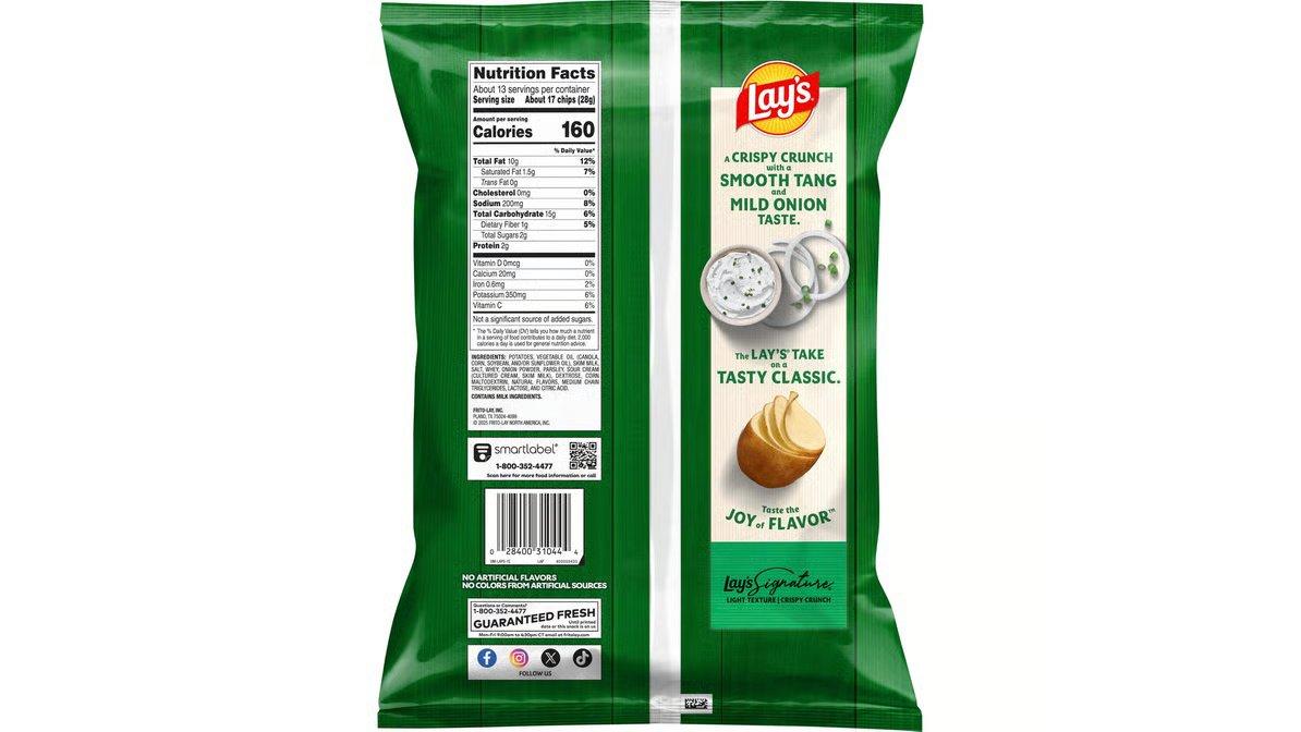 Lay's Sour Cream & Onion Potato Chips Party Size (12.5 oz) - Image 4