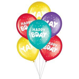 Birthday Celebration Latex Balloons. 15ct