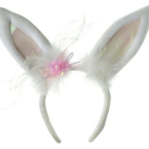 White Marabou Bunny Ears