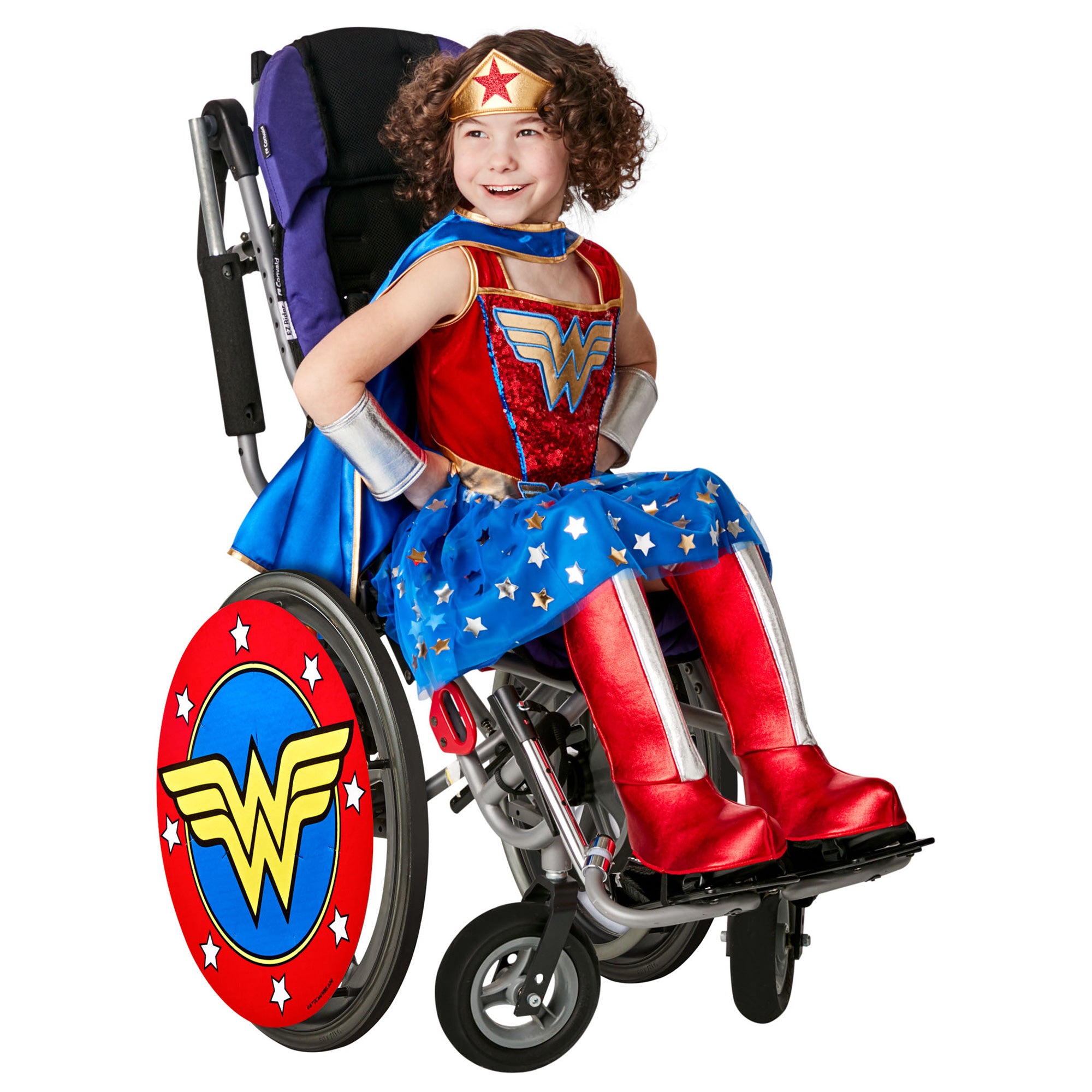Wonder Woman Superhero Wheelchair Wheel Covers - Image 2