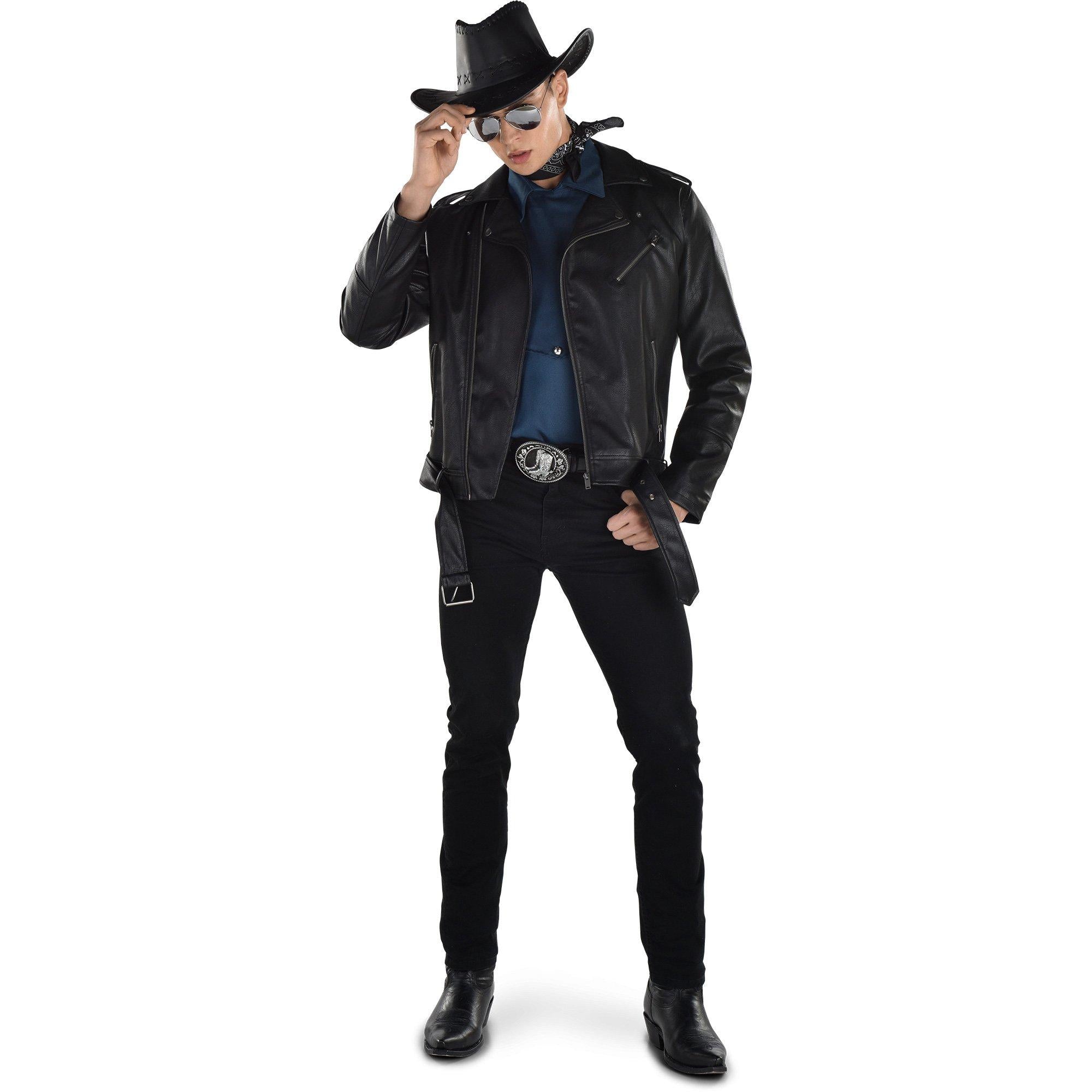 Faux Leather Cowboy Hat - Image 4
