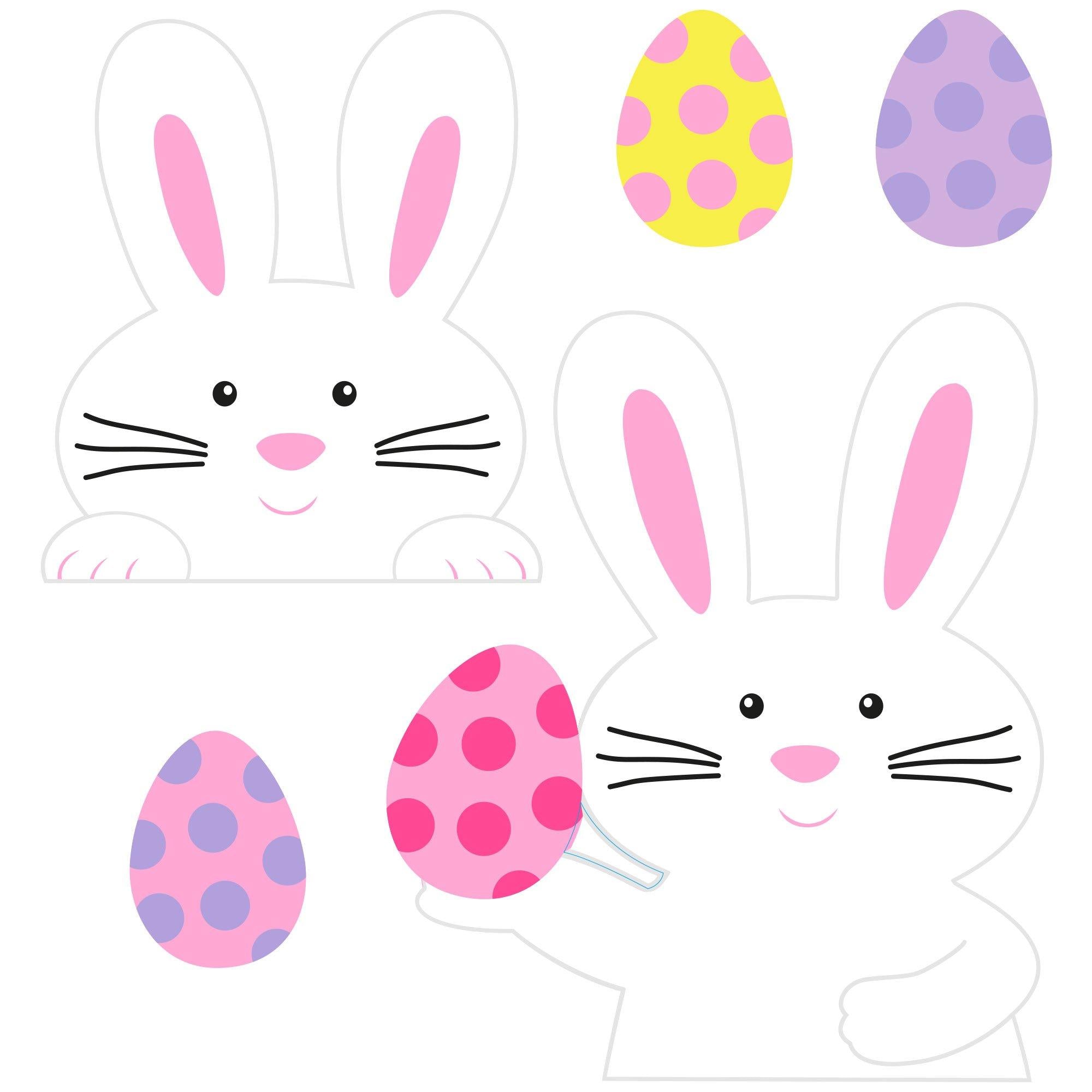 Easter Bunnies & Eggs Yard Stakes 5ct - Image 2
